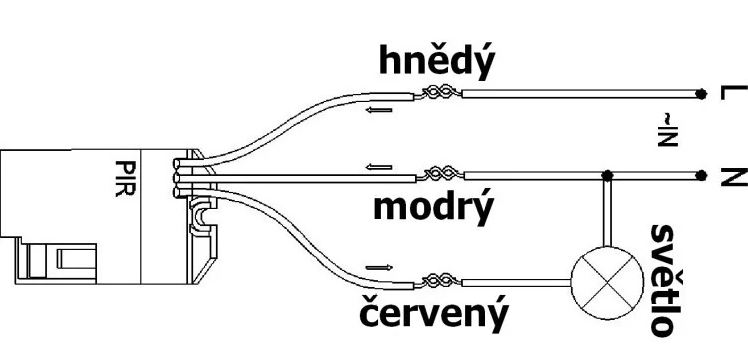 Pohybové čidlo PIR MINI s ext. senzorem - 230V, IP20